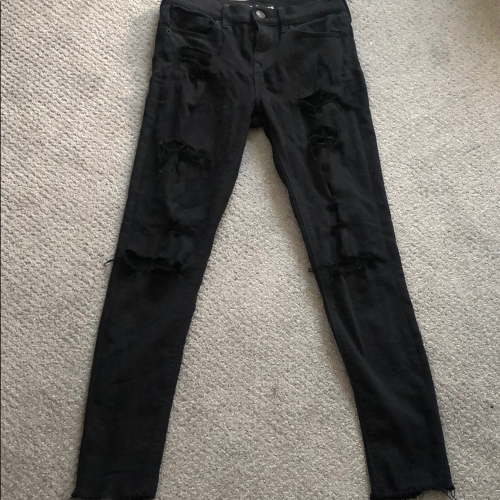 Express jeans distressed jeans leggings mid rise
J